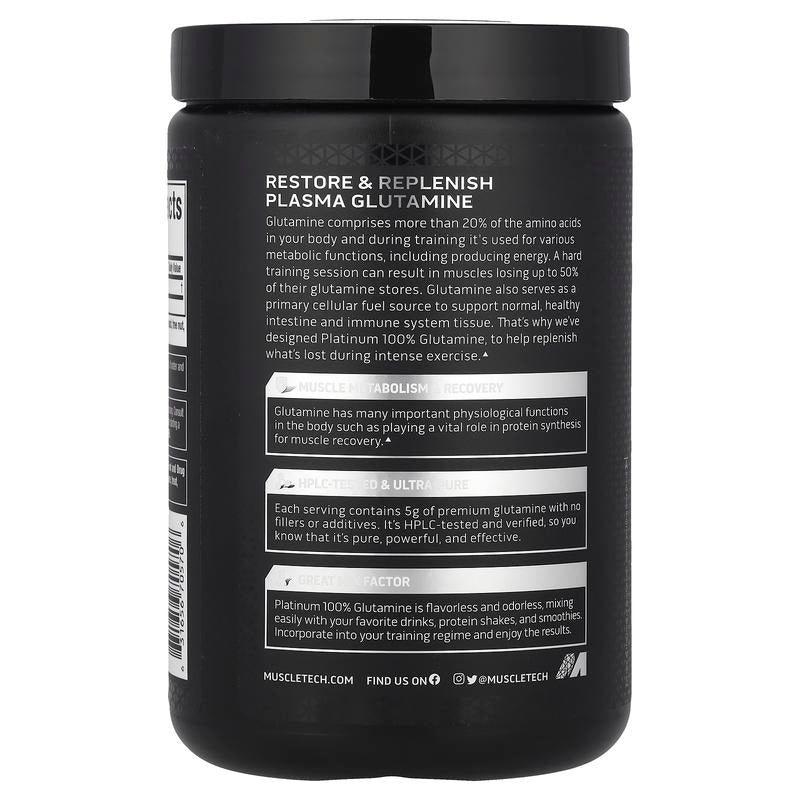 Platinum 100% Glutamine, Unflavored, 10.58 Oz (300 G)